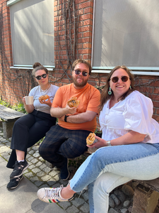 The Team enjoying Swedish Kardemummabullens dag